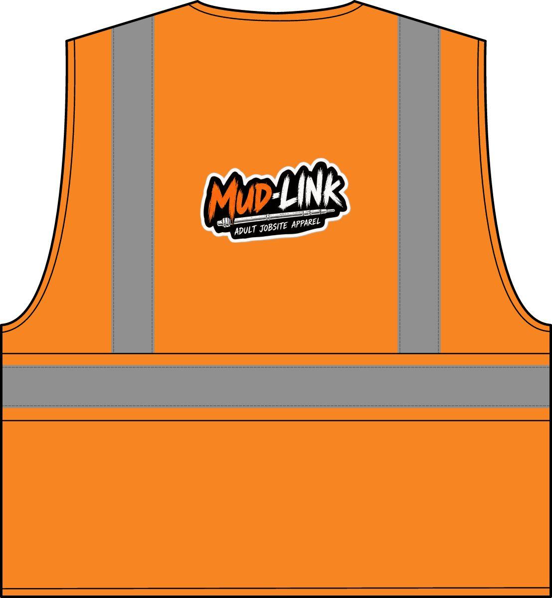Mud-Link Class 2 Dual-Color Safety Vest in Safety Orange/ Safety Yellow